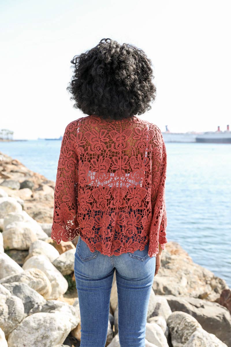 Summer Crochet Floral Petal Kimono Wrap ☀️