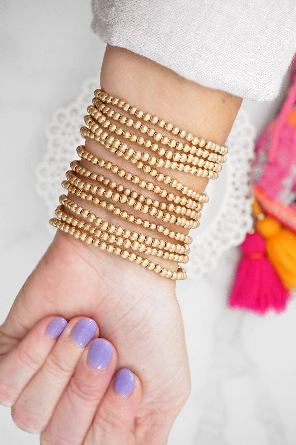 Bracelet stack glass beads