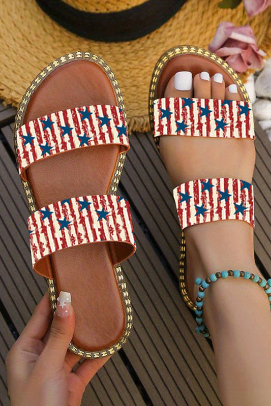 USA Double Band Flat Slippers