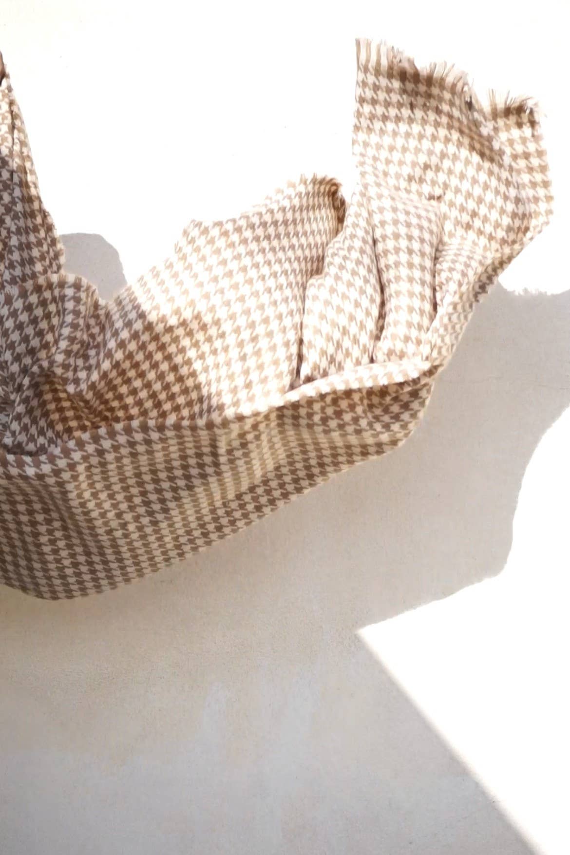 Oversized Houndstooth Blanket Scarf