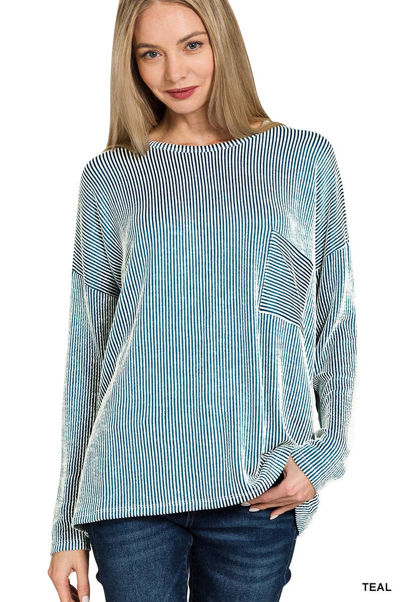 Ribbed  Oversized Top