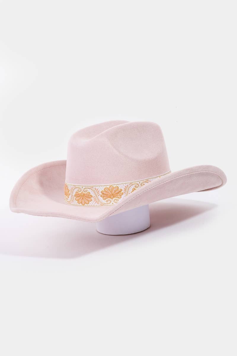 Intricate Border Pattern Band Cowboy Hat