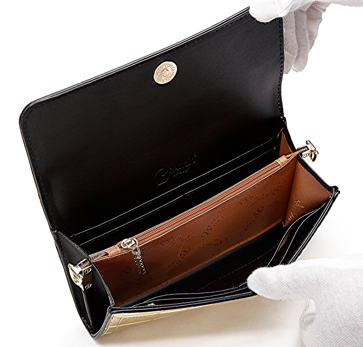 Brangio Italy Crystal-Embellished Clutch & Wallet