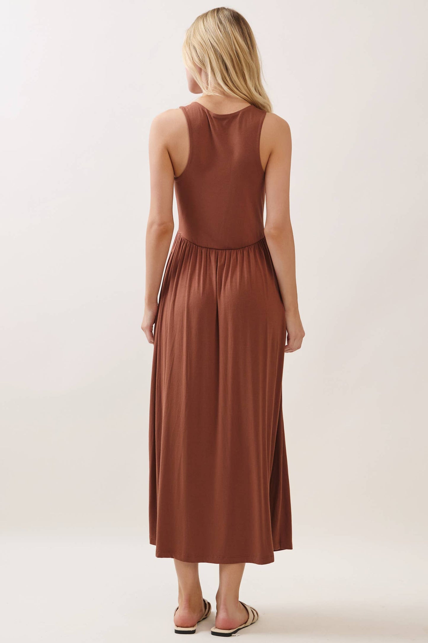 Black Midi Dress with Front Slits