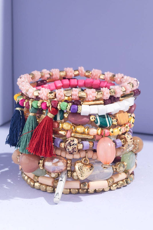 Multi Beads Bracelet Set