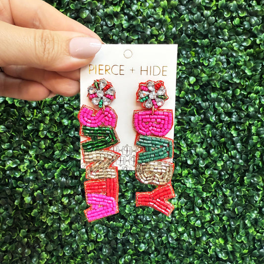 Custom Beaded Santa Baby Earrings