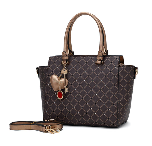 Luxe Diamond Stitched Tote