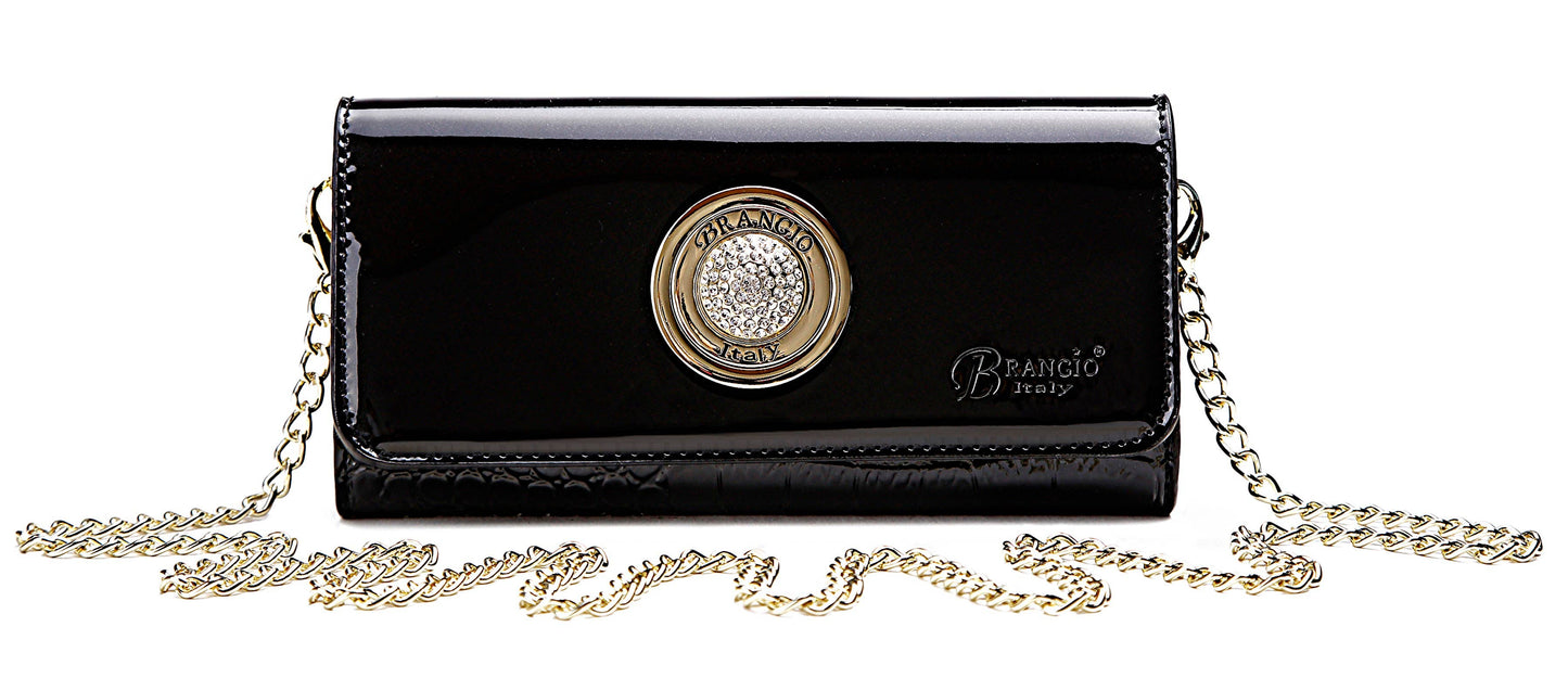 Brangio Italy Crystal-Embellished Clutch & Wallet