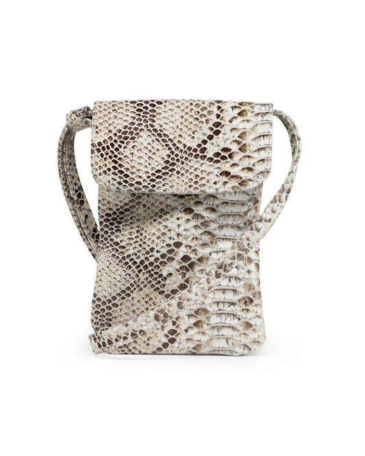 Penny Phone Bag - Camel Snake