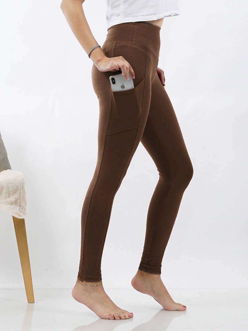 Microfiber Wide Waistband Leggings