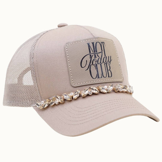 NOT TODAY CLUB Bejeweled Trucker Cap