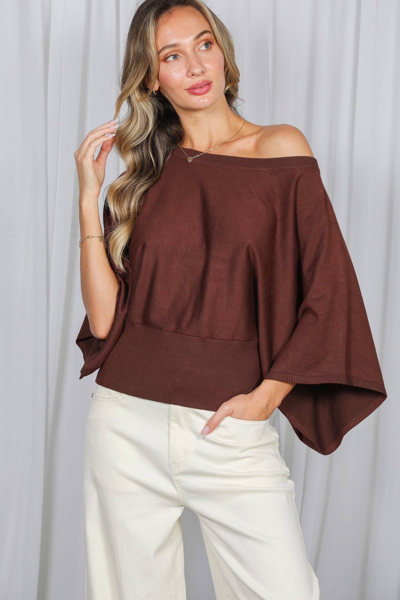 Espresso Flare Sleeve Sweater