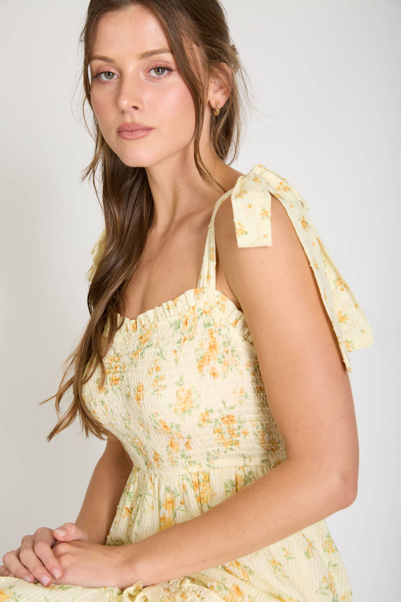 Floral Butter Yellow Sundress
