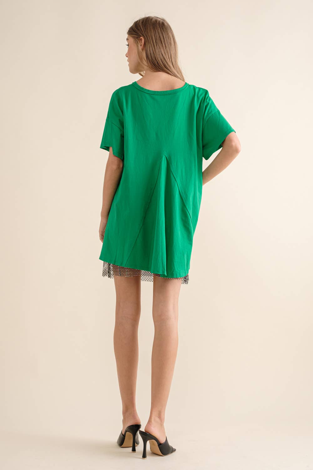 Cotton Sequin Western Boot Fringe Loose Side Tee