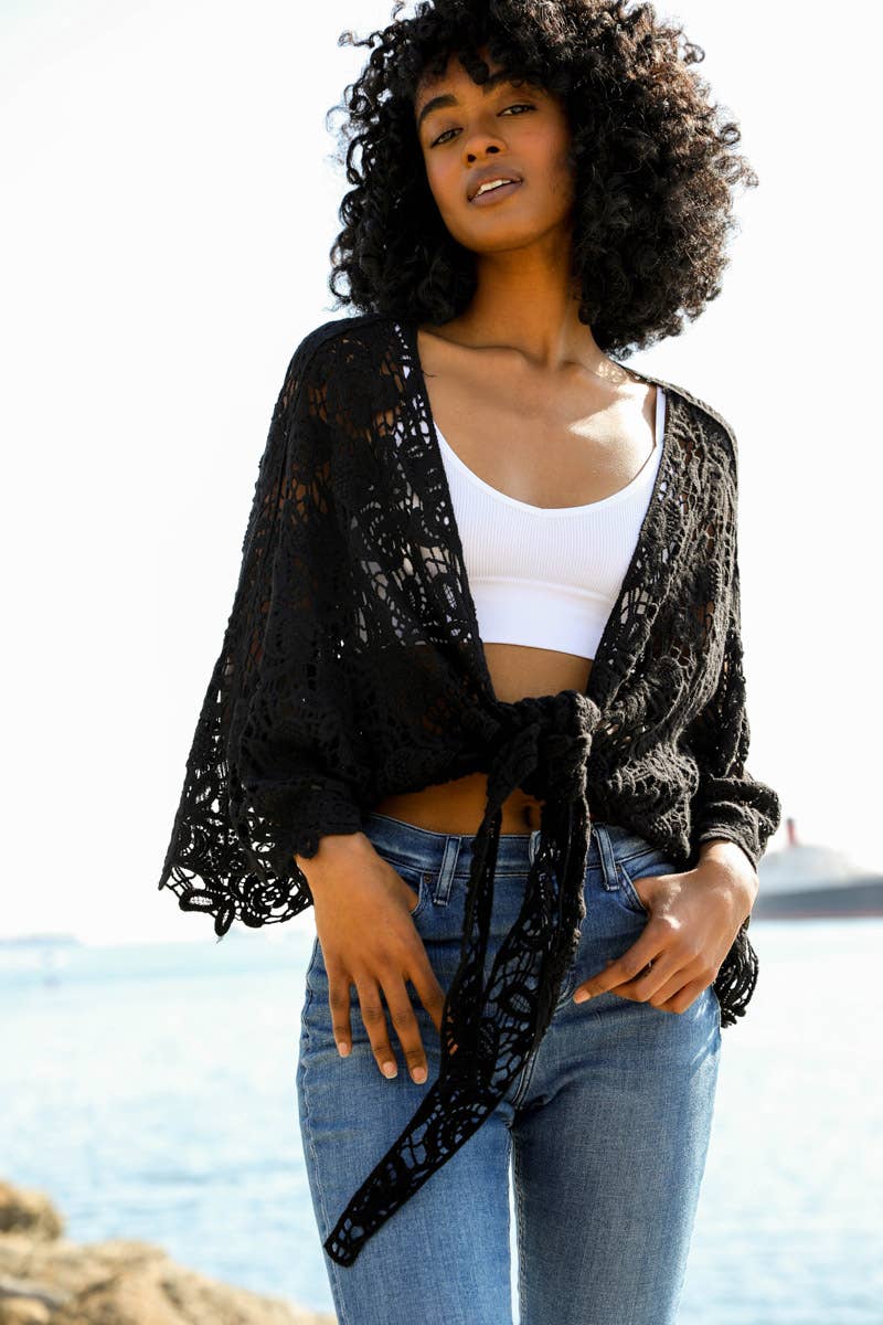 Summer Crochet Floral Petal Kimono Wrap ☀️
