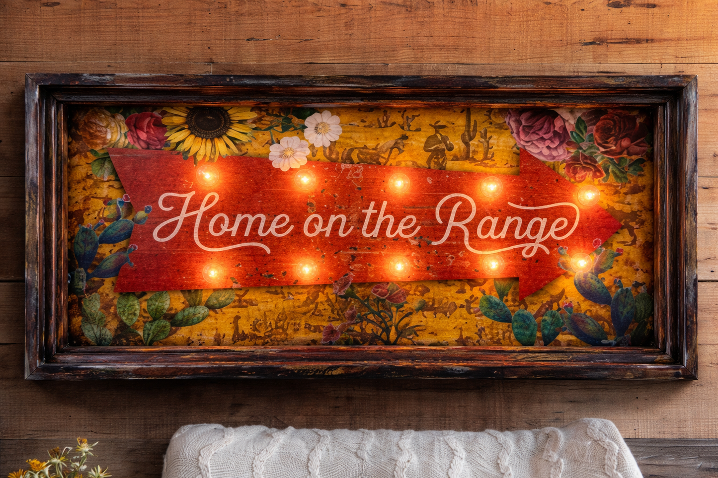Home on the Range 18x36 Lighted Artwork