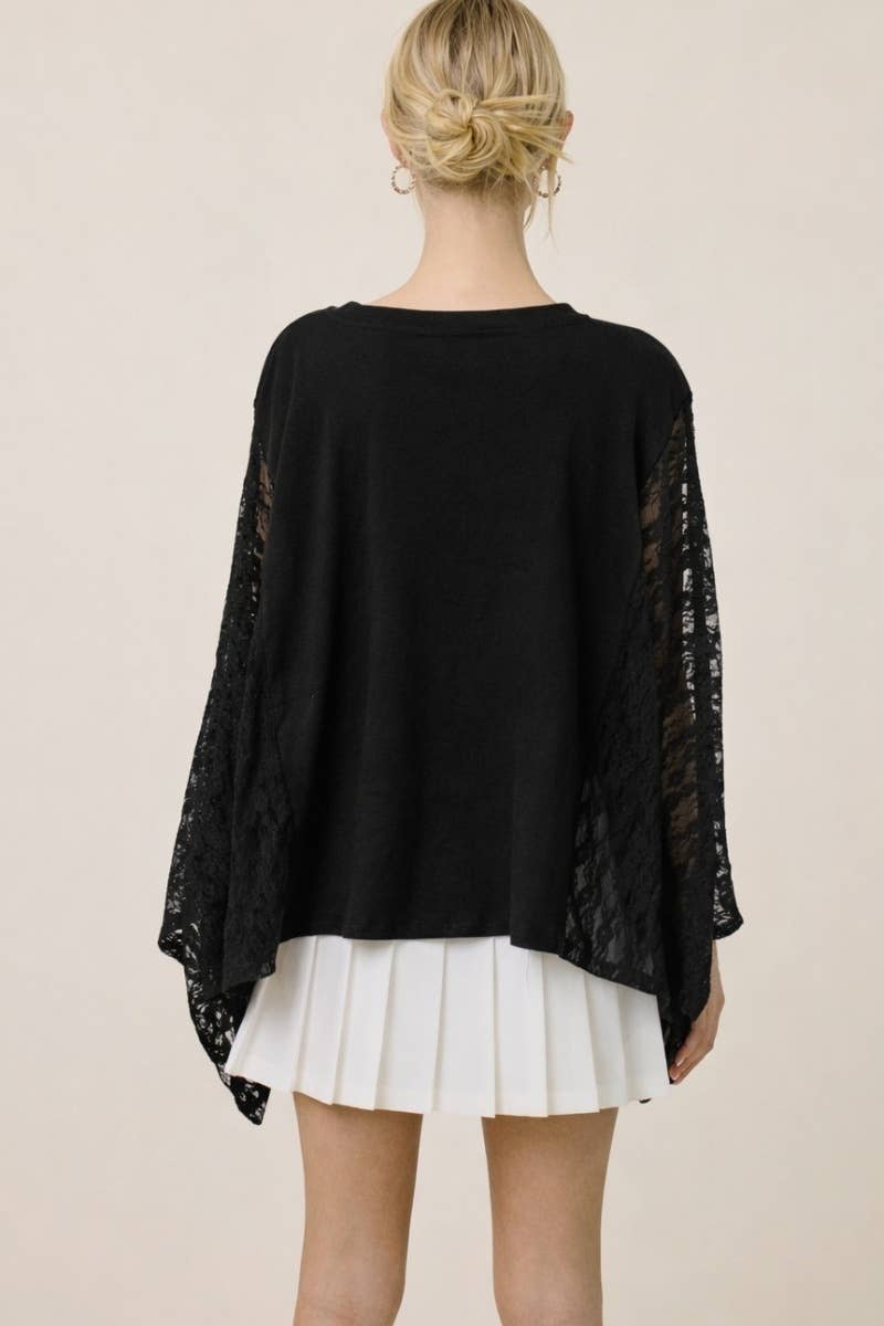 Free Spirit Rock & Roll Lace Wing Top