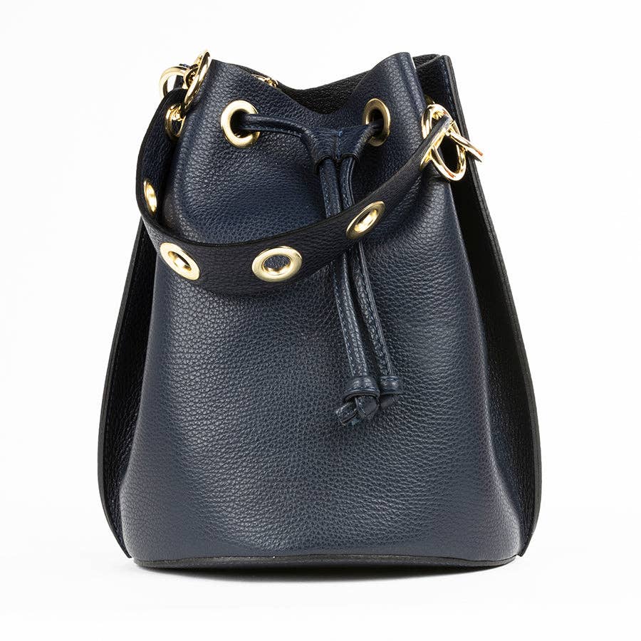 GENUINE ITALIAN LEATHER BIG BUCKET BAG