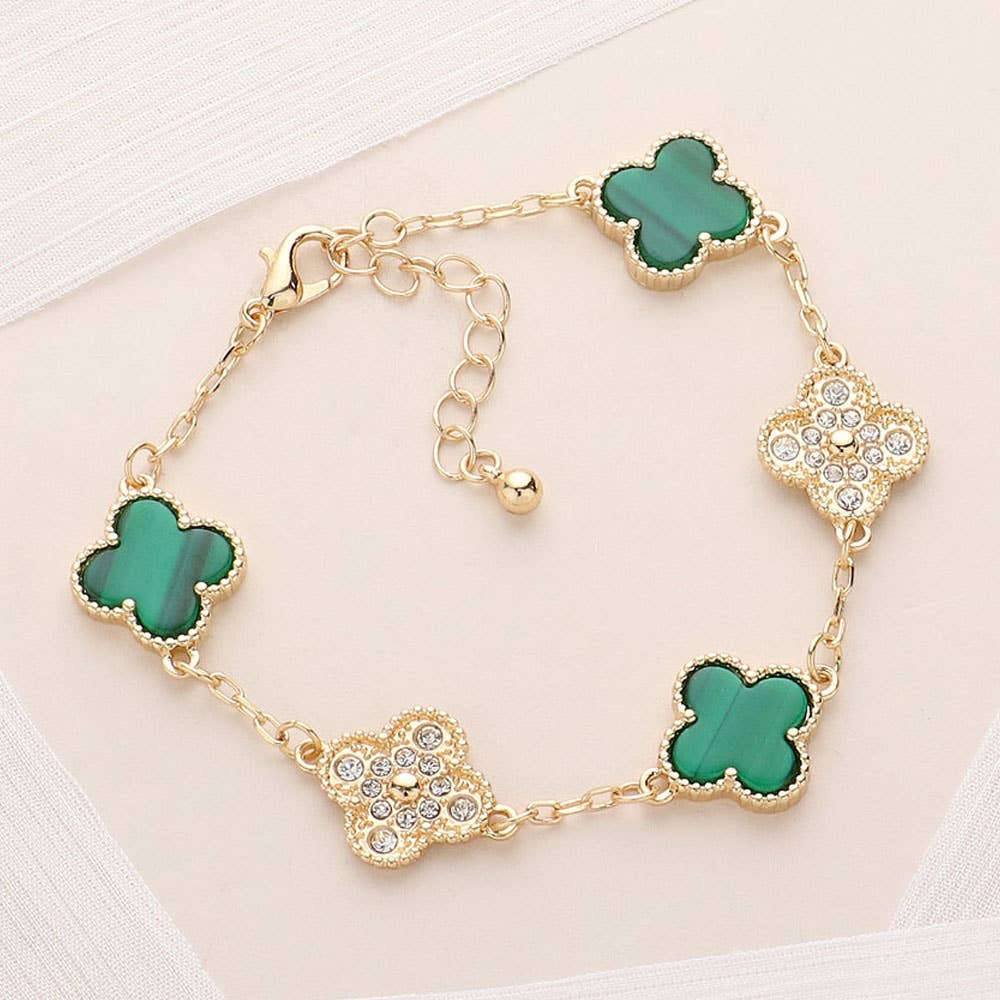 Natural Stone Link Bracelet