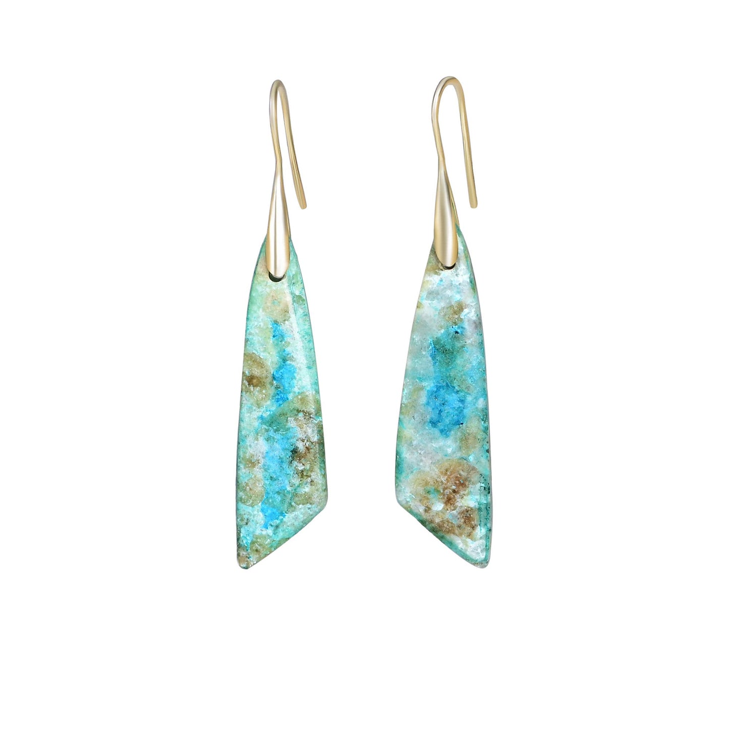 Natural Amazonite Dangle turqoise Earrings