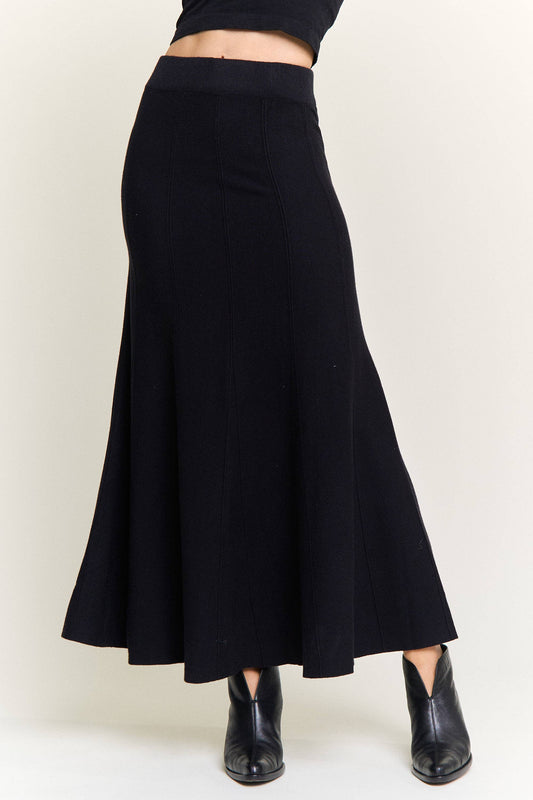 RIBBED KNIT  MIDI SKIRT