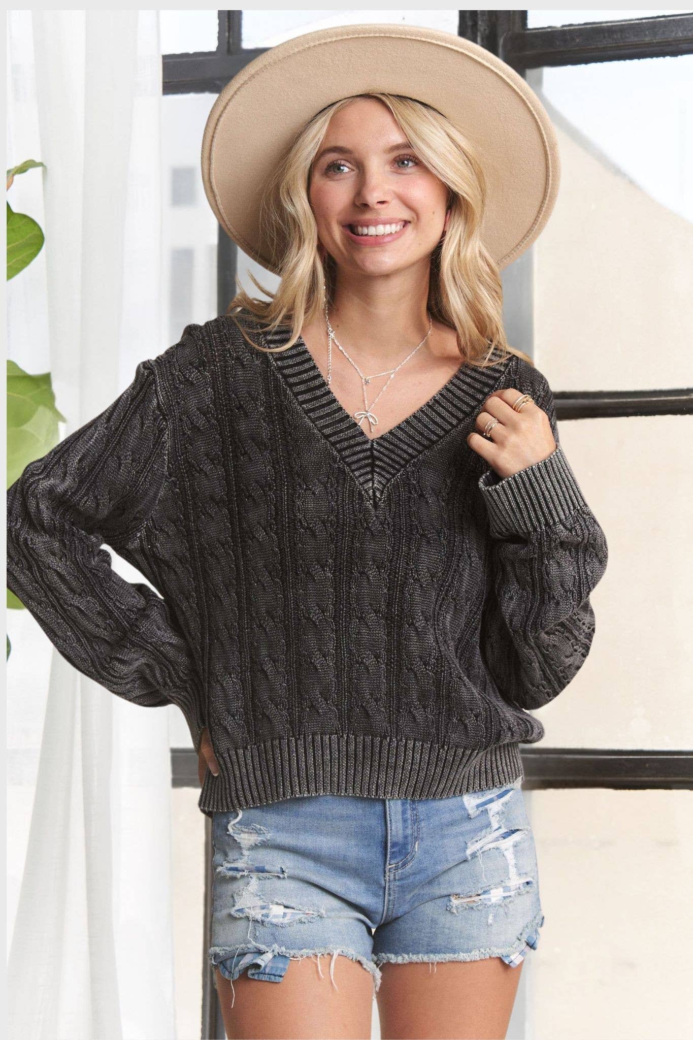 MINERAL WASHED SWEATER