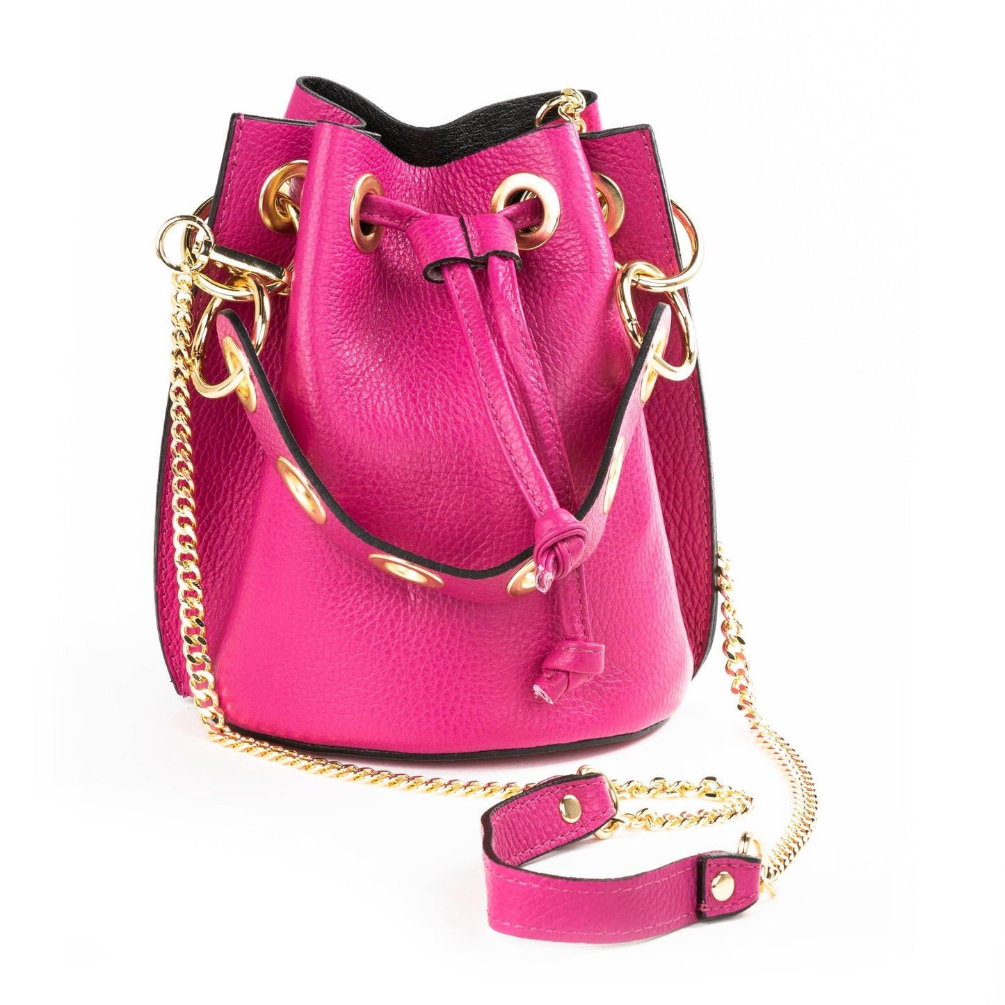 GENUINE ITALIAN LEATHER BUCKET BAG