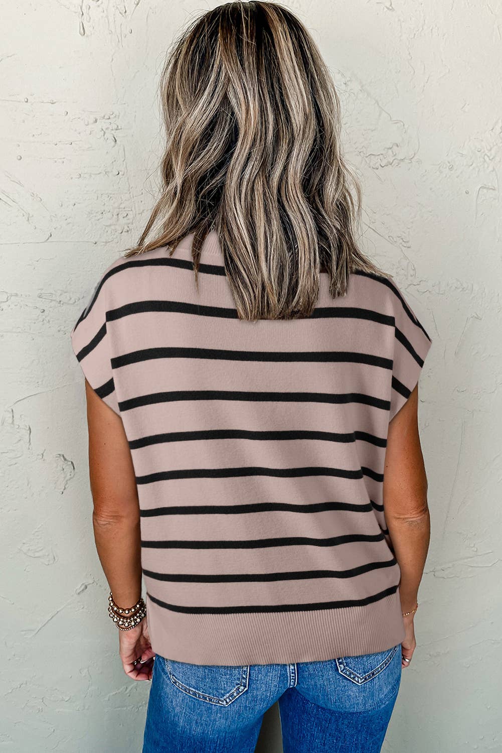 Stripe Crewneck Sweater Tee