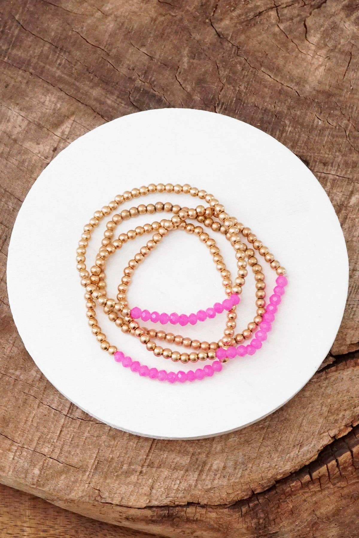 Bracelet stack glass beads