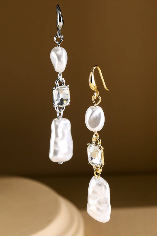 Brass Stone Earrings