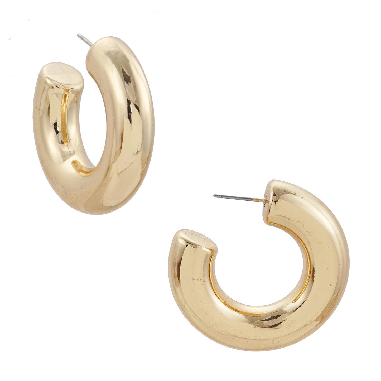 Modern Minimalist Thick Open Hoop Earrings