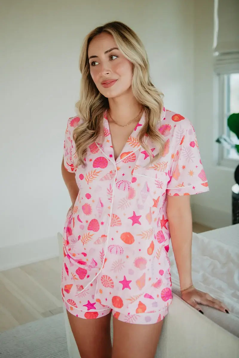 Beach Seashells Pajama Set