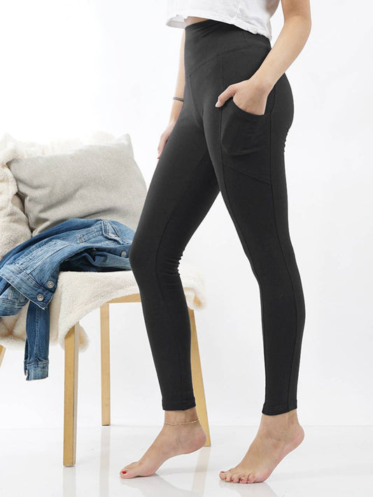 Microfiber Wide Waistband Leggings