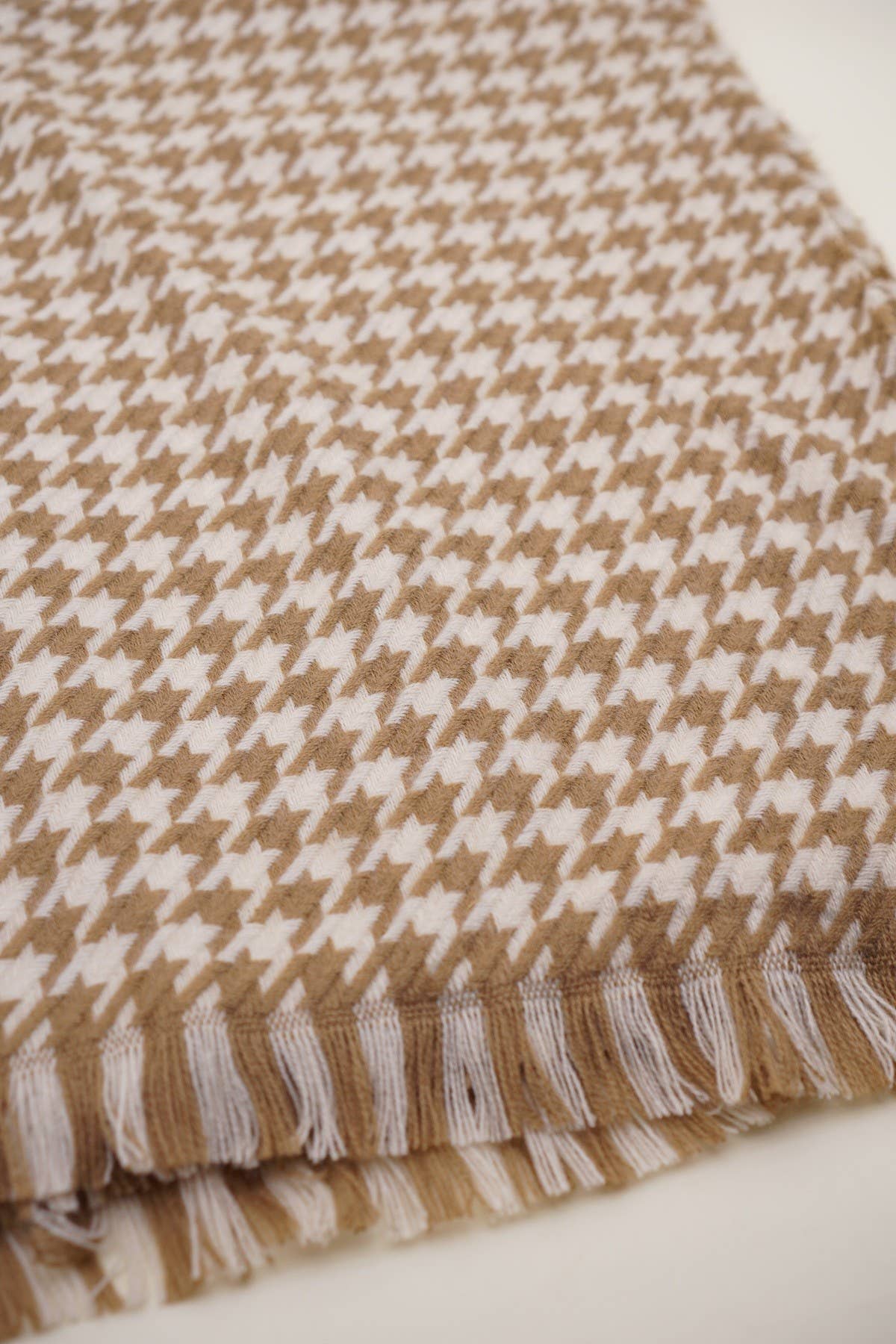 Oversized Houndstooth Blanket Scarf