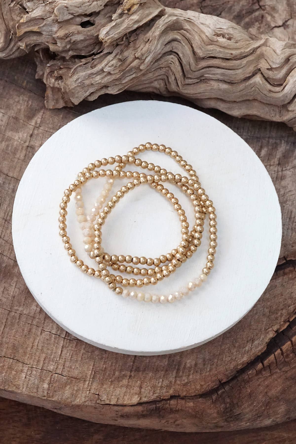 Bracelet stack glass beads