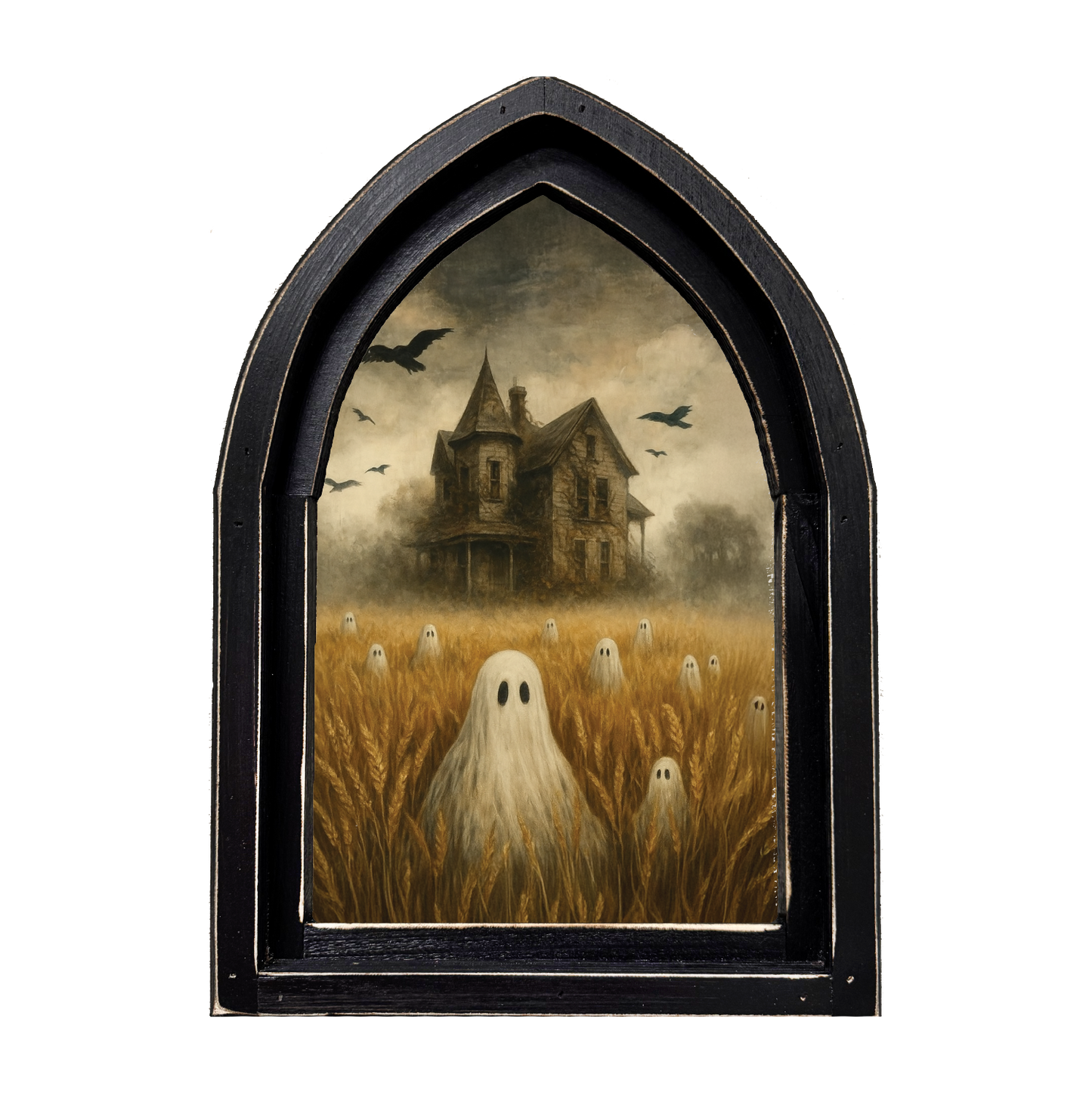Arched Black Frame Ghost art