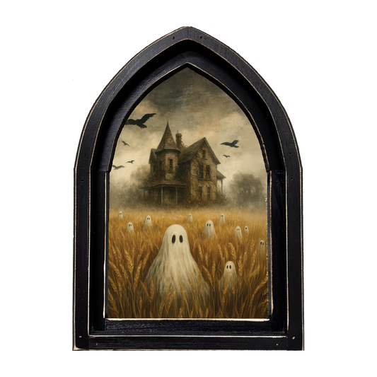 Arched Black Frame Ghost art