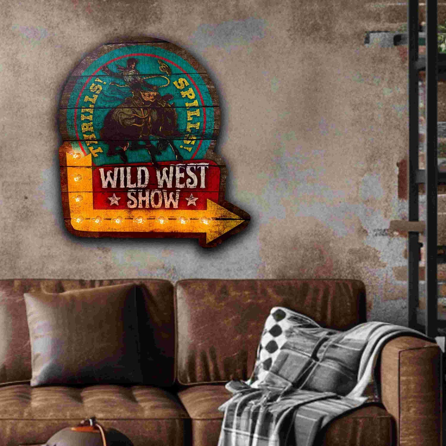 Wild West Marquee 24 x 22 Lighted Artwork