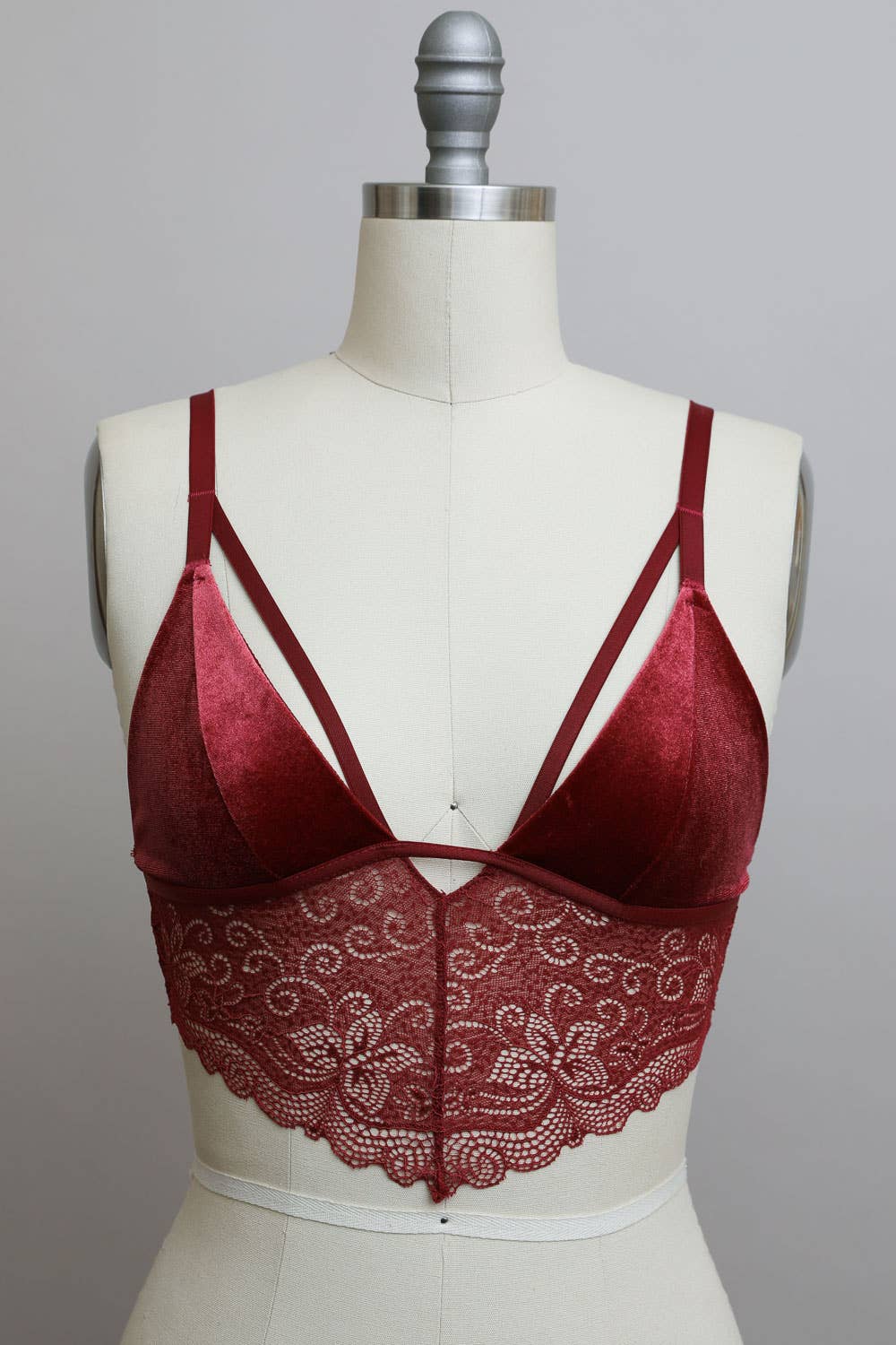 Velvet Lace Strappy Bralette