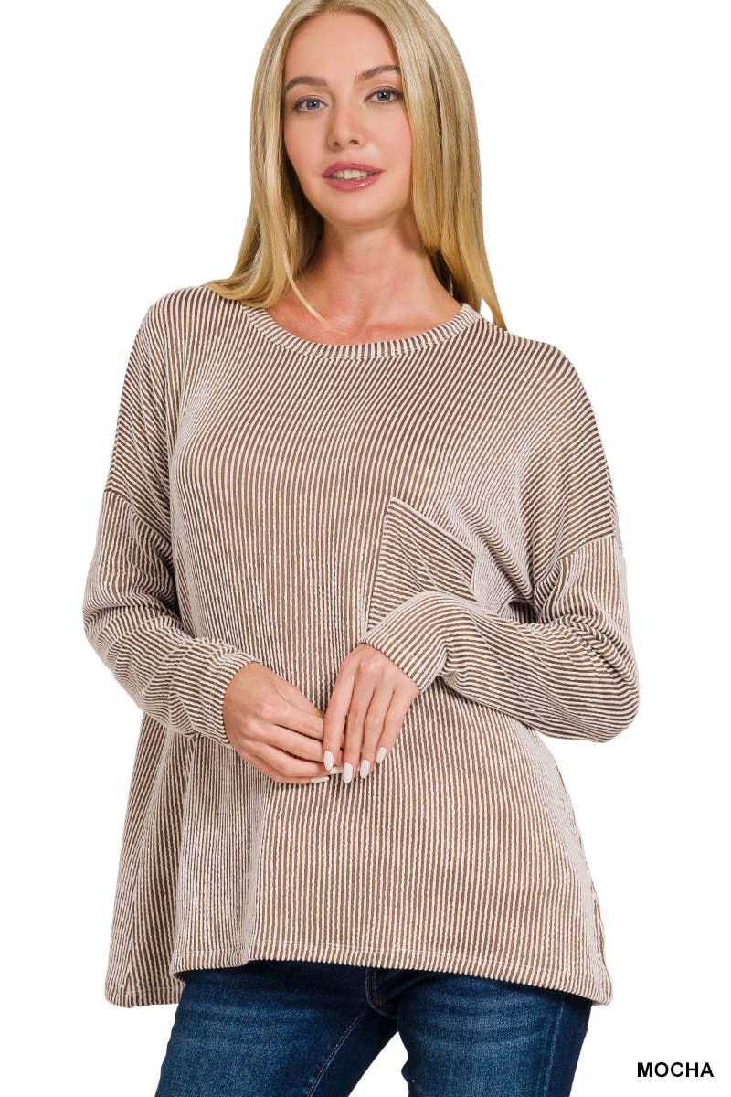 Ribbed  Oversized Top