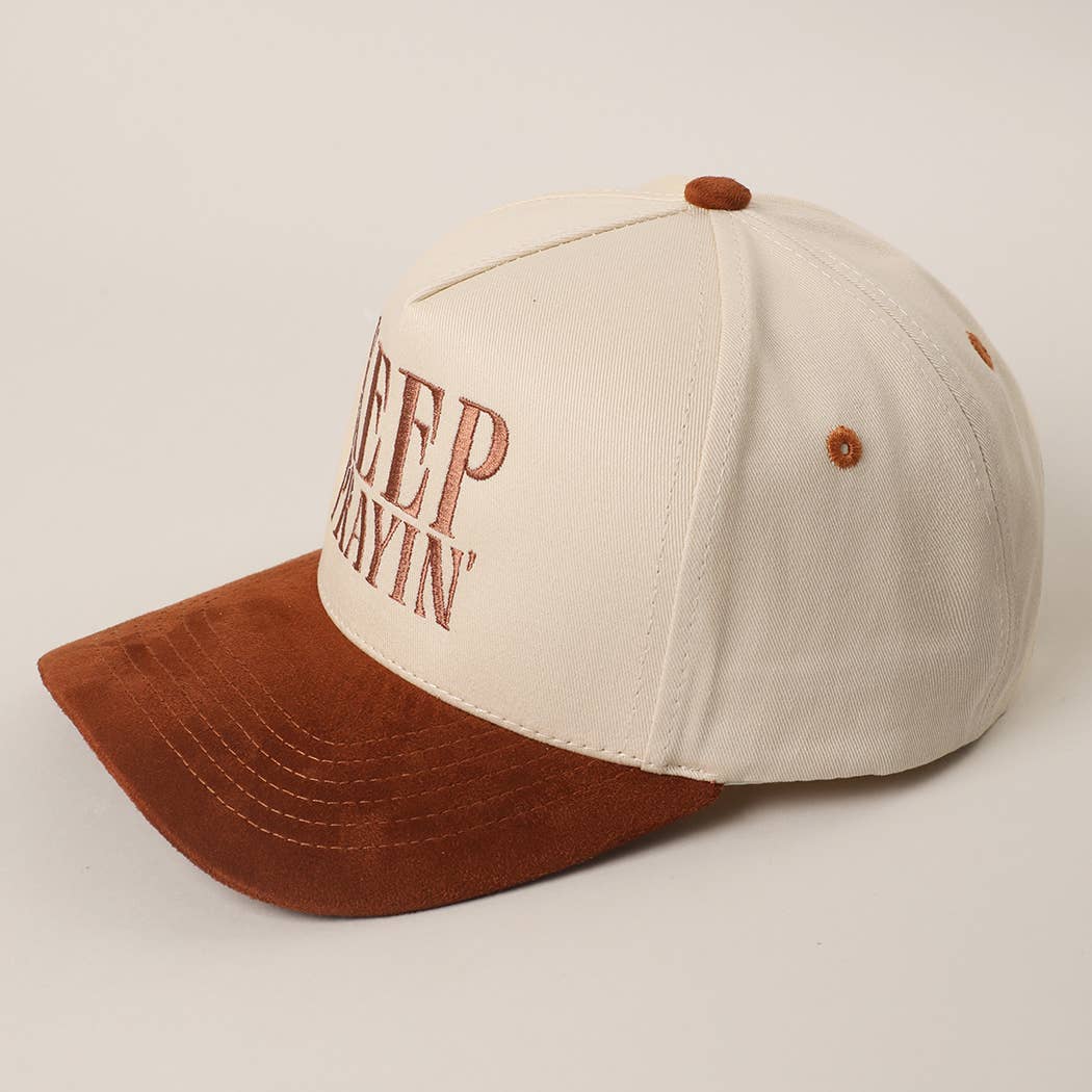 Keep Prayin' Suede Hat Cinnamon