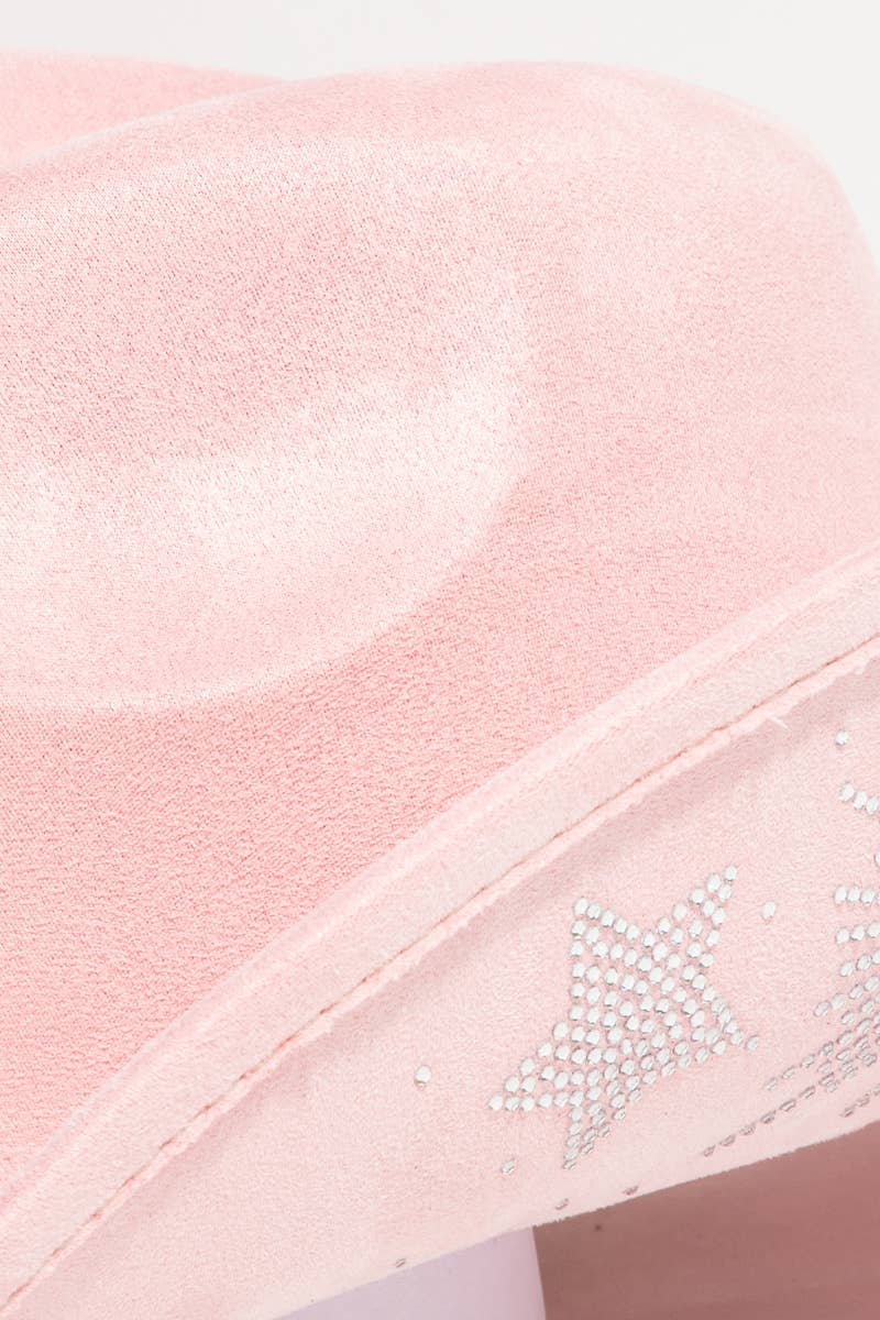 Rhinestone Moon And Star Embroidered Cowboy Hat