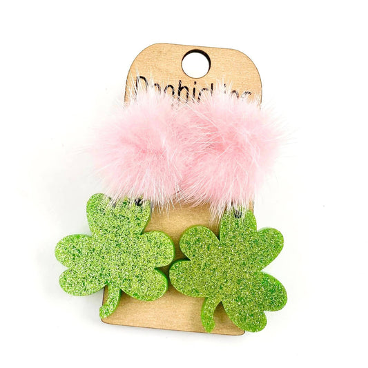 Pink Puff + Lime Green Shamrock