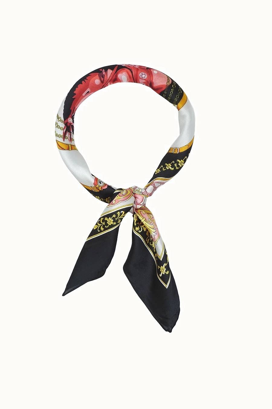 Satin Neckerchief Scarf Navy