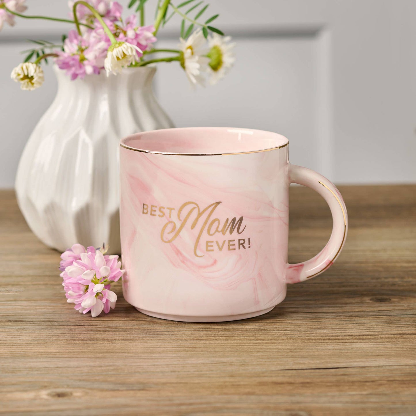 Pink Marble Best Mom Mug