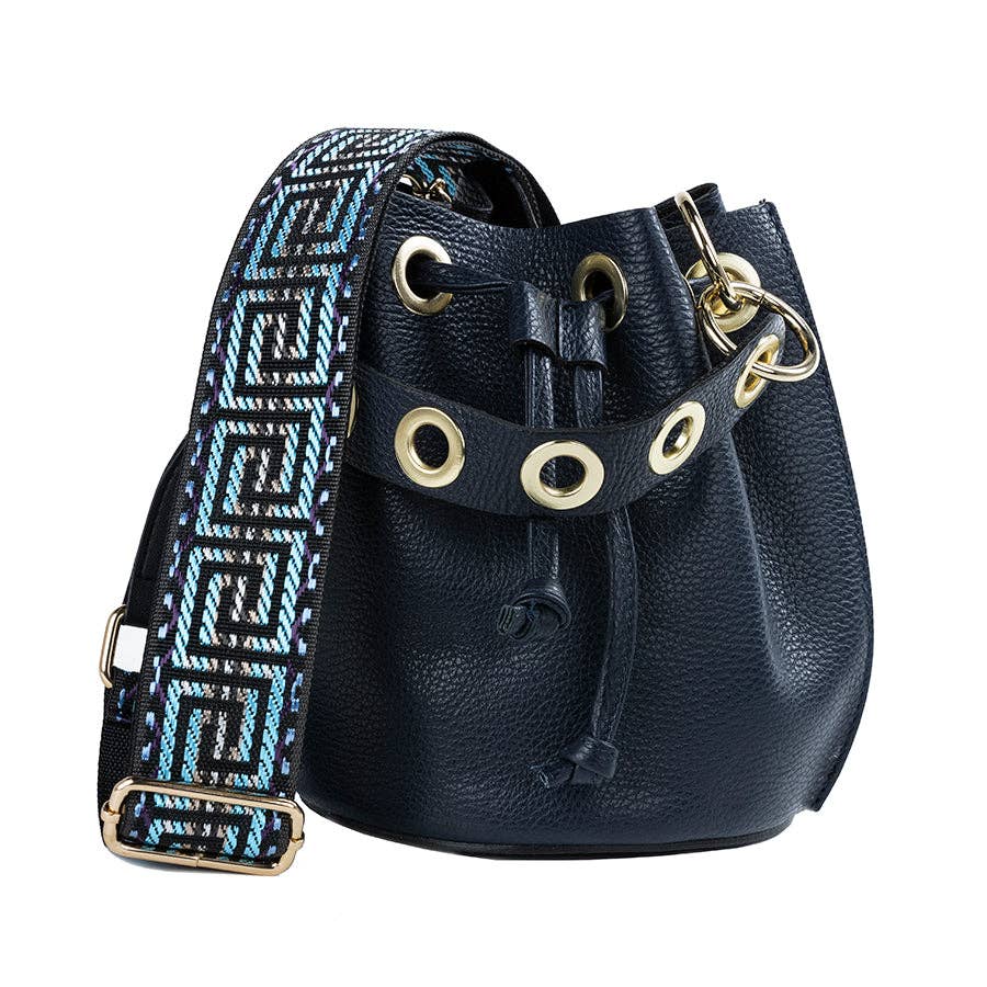 GENUINE ITALIAN LEATHER BUCKET BAG