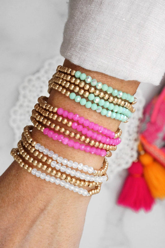 Bracelet stack glass beads