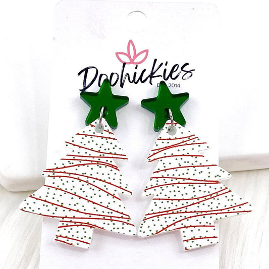 Green Star & Festive Tree Acrylic Dangles
