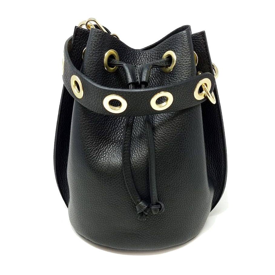 GENUINE ITALIAN LEATHER BIG BUCKET BAG