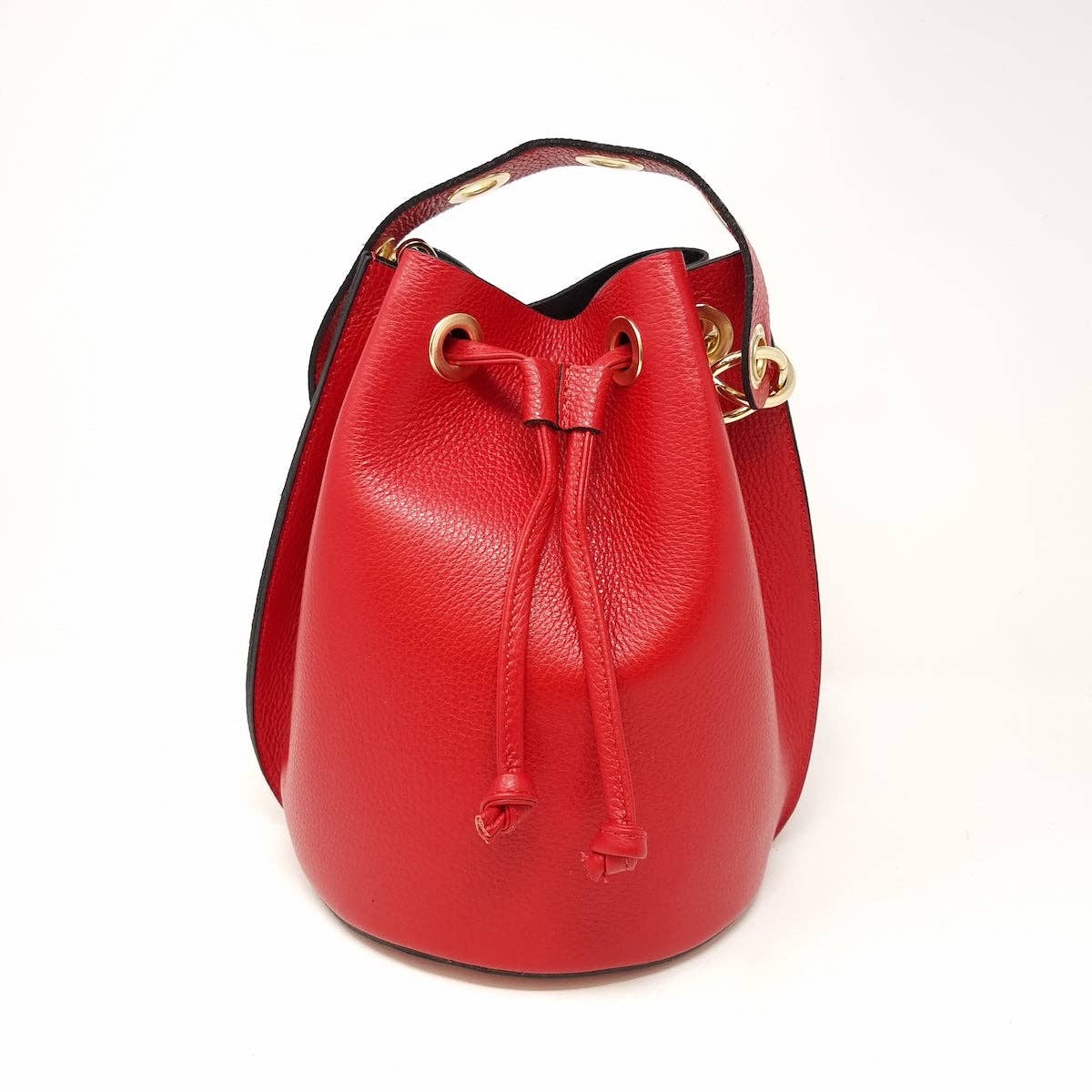 GENUINE ITALIAN LEATHER BIG BUCKET BAG